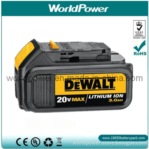 Replacement Li-ion Power Tool Battery for Dewalt 20V, 3ah/ (5S2P)